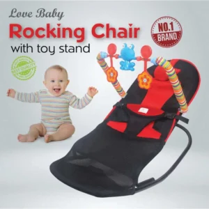 🎠 Love Baby Rocking Chair with Toy Stand – ঘুম ও খেলার আদর্শ সমাধান! |